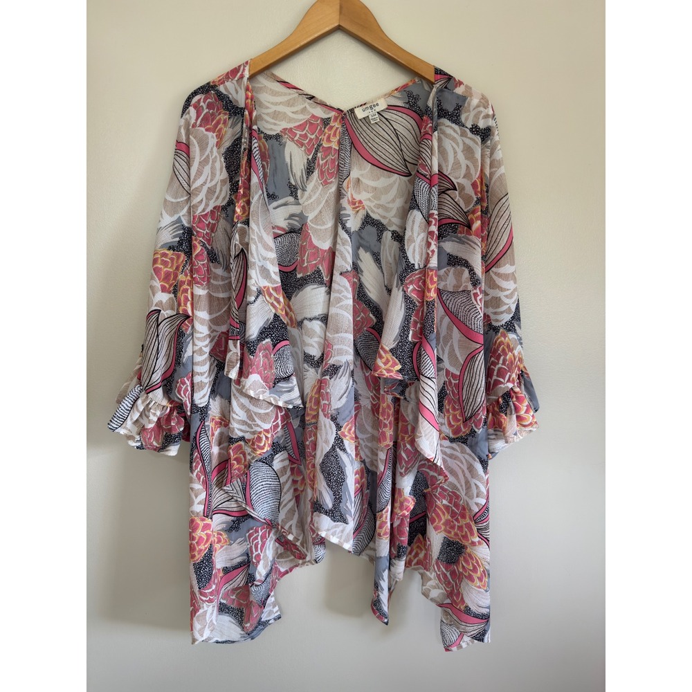 Umgee Floral Kimono Cover Up Women's S/M